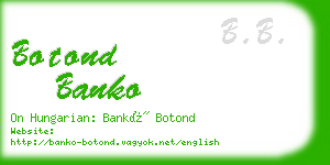 botond banko business card